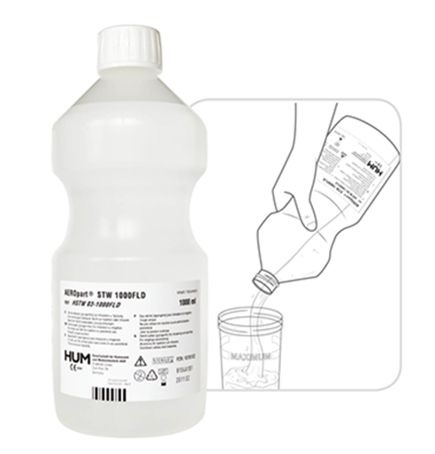 AEROpart® STW 1000 FLD Sterilwasserflaschen 1000ml mit Schraubverschluss(VPE: 6Stück)