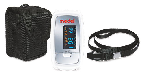 Fingerpulsoximeter Medel® Oxygen weiß