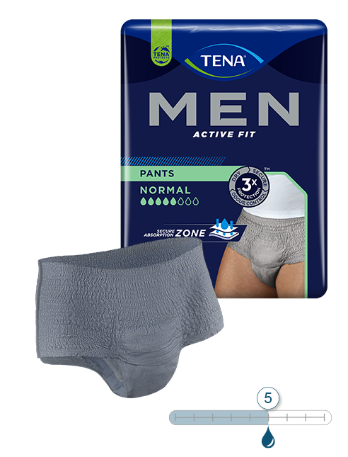 Inkontinenzunterwäsche TENA Men Active Fit Pants Normal Größe S/M (1 Karton : 4 x12 Stück)