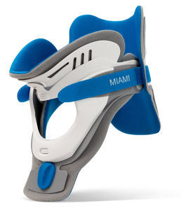 Cervicalorthese Miami J Select universal, weiß-grau-blau