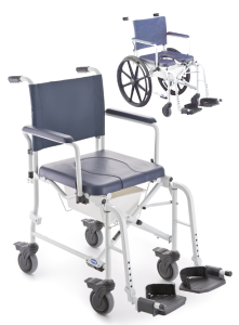 Dusch- und Toilettenrollstuhl INVACARE H273 LIMA m.Topf,Halter,2 Lenkrollen 5"/2 Antriebsrädern 24"